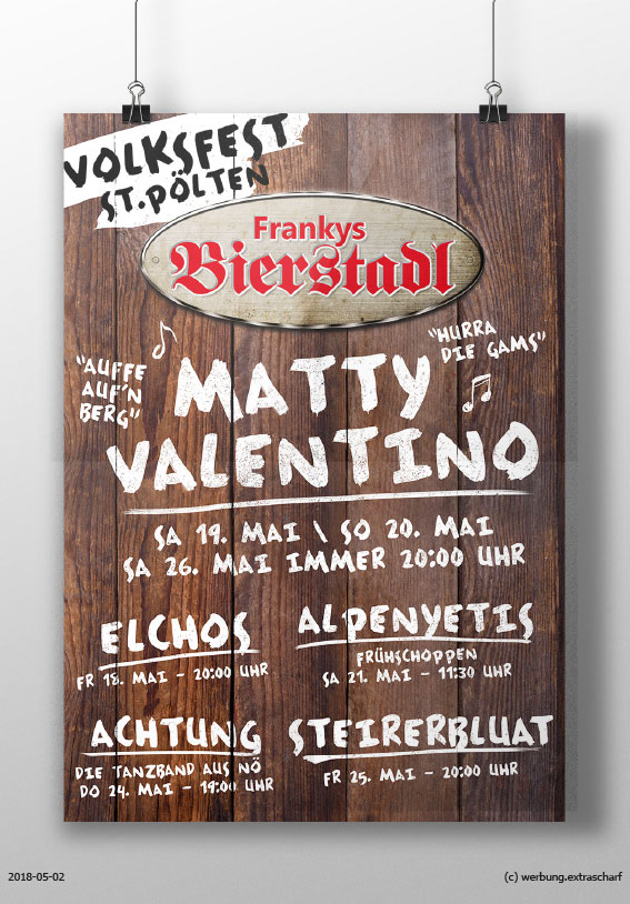 A1-Plakate für St. Pöltner Volksfest 2018