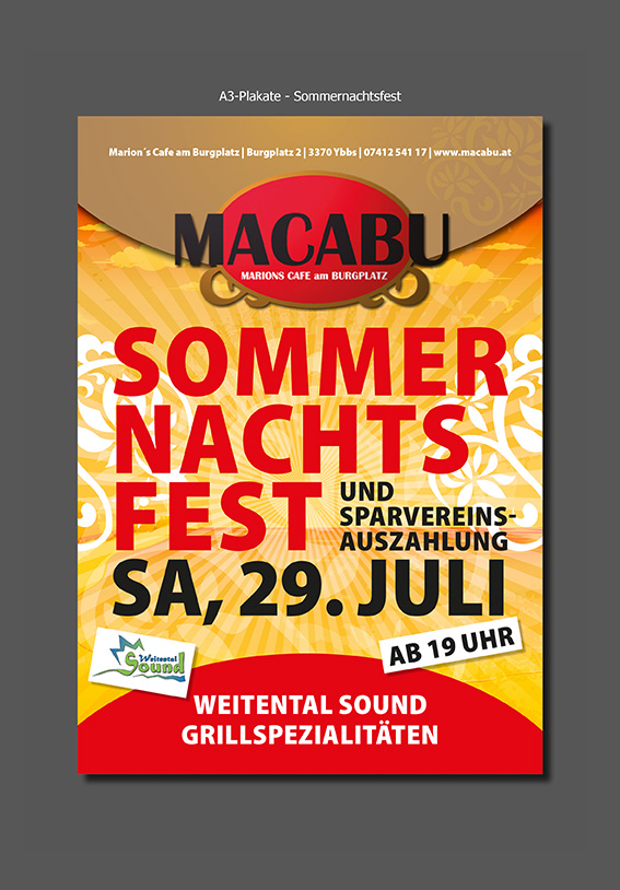 A3-Plakate für Macabu - Sommernachtsfest