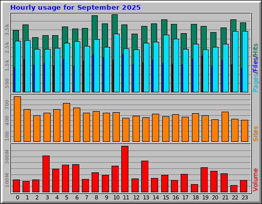 Hourly usage for September 2025 Hourly usage for September 2025