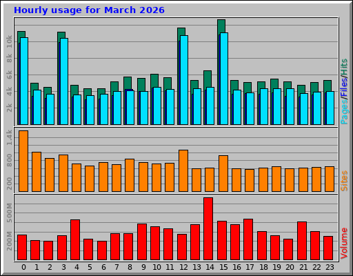 Hourly usage for March 2026 Hourly usage for March 2026